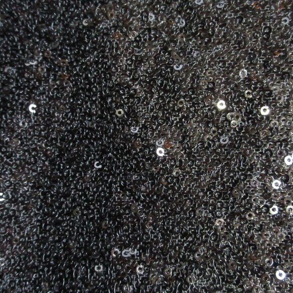 NWT by Anthropologie Sleeveless V-Neck Slip Midi in Black Sequin Dress S - Picture 8 of 11